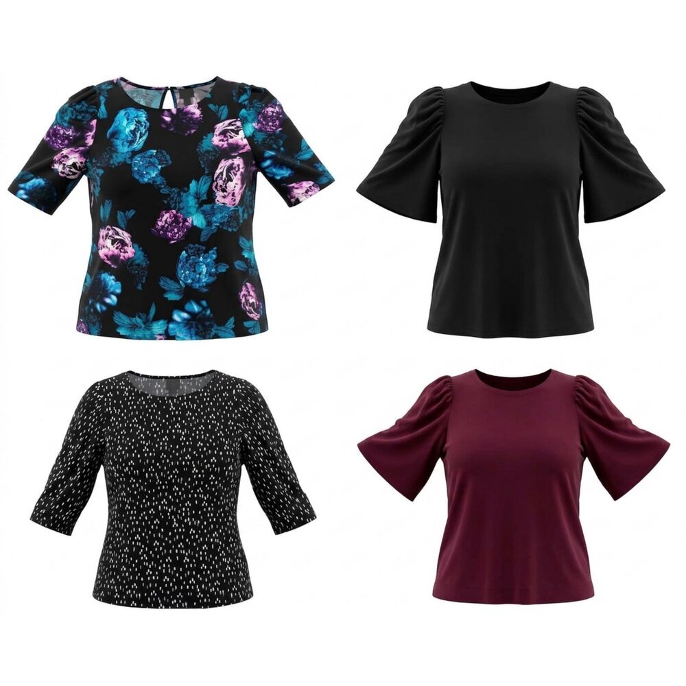 Worthington Women’s LARGE Blouse Top LOT Bundle Multicolor Styles Casual Sleeve